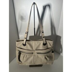 B.MAKOWSKY saddle-brown leather purse/handbag  8 pocket shoulder bag